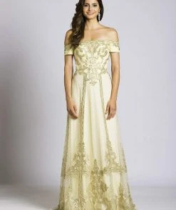 Formal Gowns Lara Dresses - 33520 Embellished Off Shoulder Evening Gown