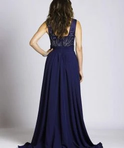 Lara Dresses - 33531 Embellished V-neck A-line Dress Formal Gowns