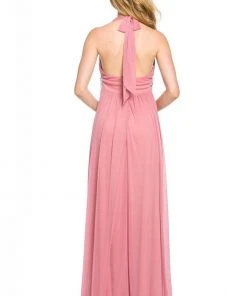 Lenovia - 5115 Crystal Embellished Plunging Halter Dress Formal Gowns 25 Lenovia - 5115 Crystal Embellished Plunging Halter Dress Formal Gowns