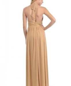 Lenovia - 5115 Crystal Embellished Plunging Halter Dress Formal Gowns 22 Lenovia - 5115 Crystal Embellished Plunging Halter Dress Formal Gowns