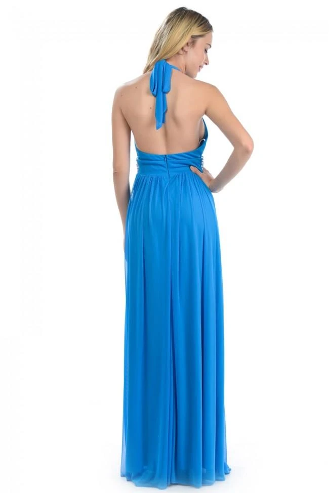 Lenovia - 5115 Crystal Embellished Plunging Halter Dress Formal Gowns 21 Lenovia - 5115 Crystal Embellished Plunging Halter Dress Formal Gowns