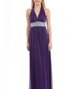 Lenovia - 5115 Crystal Embellished Plunging Halter Dress Formal Gowns 29 Lenovia - 5115 Crystal Embellished Plunging Halter Dress Formal Gowns