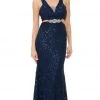 Lenovia - 5170 Lace Plunging V-Neck Evening Dress 1 Lenovia - 5170 Lace Plunging V-Neck Evening Dress