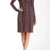 Leota - 2451 Long Sleeved Printed Short Dress 2 Leota - 2451 Long Sleeved Printed Short Dress