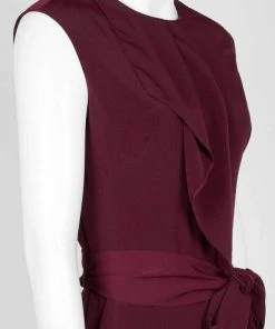 Plus Size Dresses London Times - T3561MXD Sleeveless Tie-Waist Cropped Leg Jumpsuit