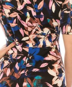 London Times - T3760M Floral Bateau A-Line Cocktail Dress