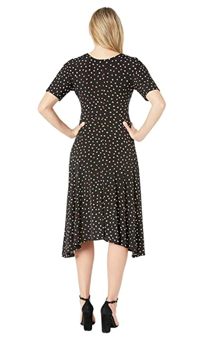 Plus Size Dresses London Times - T3806M Printed High Low A-Line Dress 4 Plus Size Dresses London Times - T3806M Printed High Low A-Line Dress