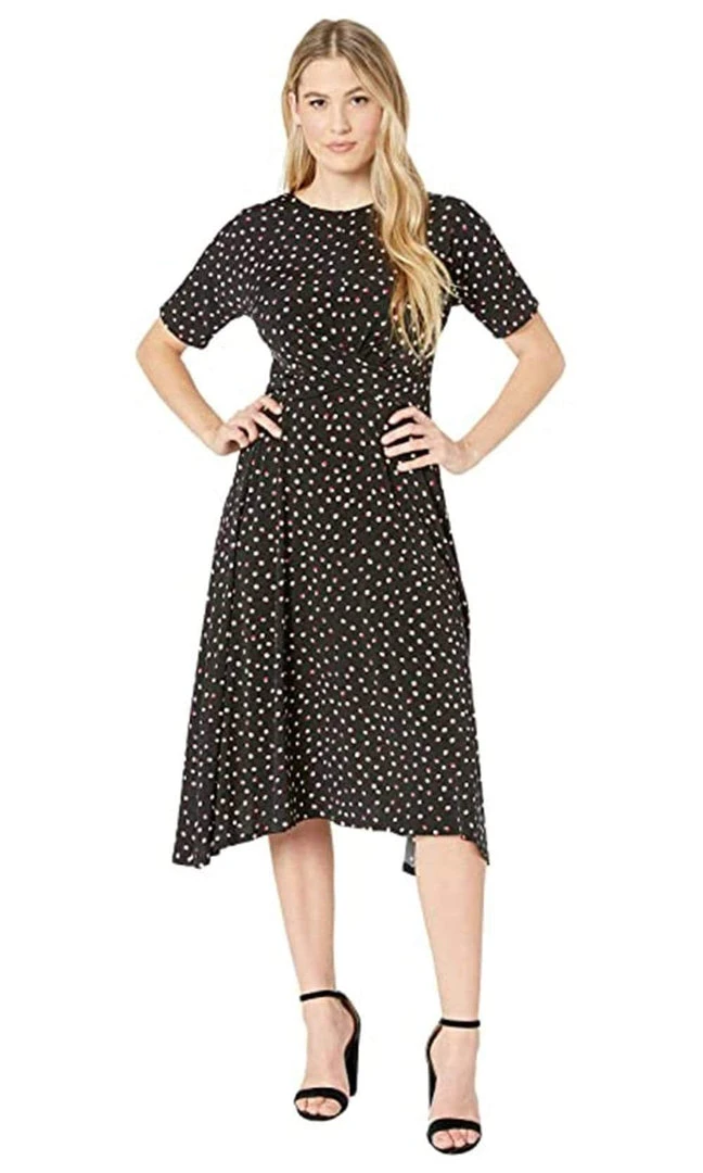 Plus Size Dresses London Times - T3806M Printed High Low A-Line Dress 3 Plus Size Dresses London Times - T3806M Printed High Low A-Line Dress
