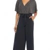London Times - T3834M Two Toned V-Neck Jumpsuit Plus Size Dresses
