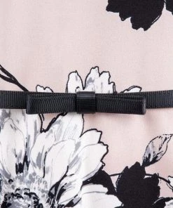 London Times - T3993M Sleeveless Floral Print Crepe A-Line Dress