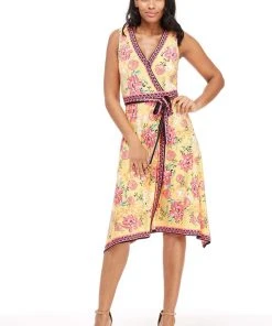 London Times - T4184M Floral Print V-Neck A-Line Dress Cocktail Dresses 15 London Times - T4184M Floral Print V-Neck A-Line Dress Cocktail Dresses