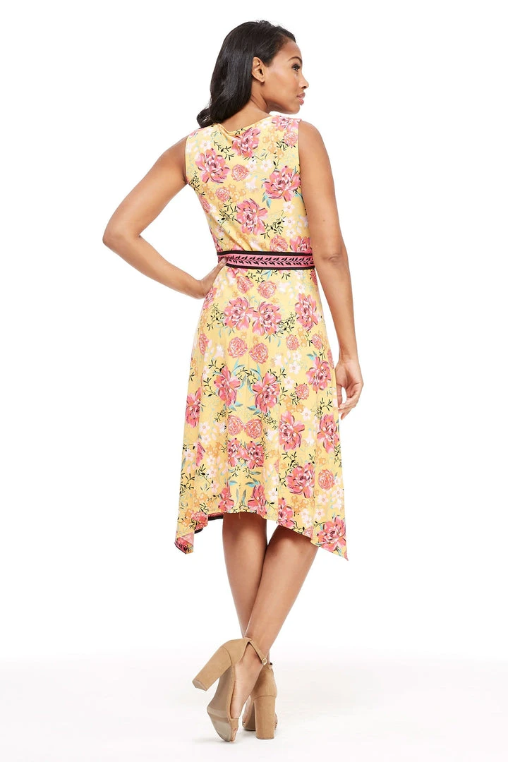 London Times - T4184M Floral Print V-Neck A-Line Dress Cocktail Dresses 7 London Times - T4184M Floral Print V-Neck A-Line Dress Cocktail Dresses