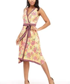 London Times - T4184M Floral Print V-Neck A-Line Dress Cocktail Dresses 17 London Times - T4184M Floral Print V-Neck A-Line Dress Cocktail Dresses