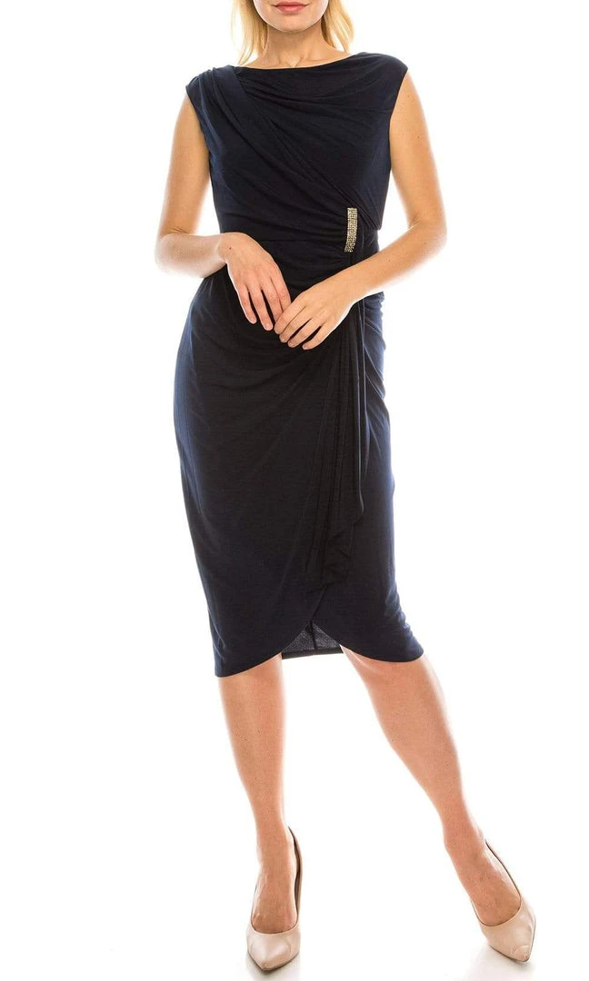 Cocktail Dresses London Times - T4678M Knee-Length Sheath Dress 14 Cocktail Dresses London Times - T4678M Knee-Length Sheath Dress