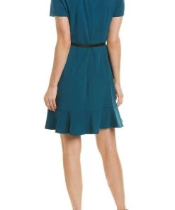 London Times - T4681M Short Sleeve Ruffle Hem Short A-Line Dress Cocktail Dresses 12 London Times - T4681M Short Sleeve Ruffle Hem Short A-Line Dress Cocktail Dresses