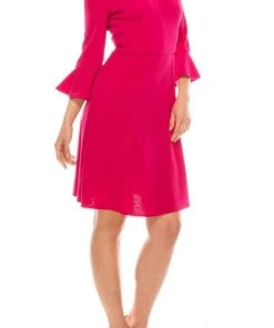 Cocktail Dresses London Times - T4868M V Neck Ruffle Sleeved A-Line Short Dress