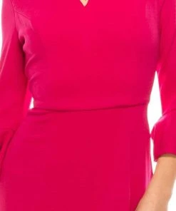 Cocktail Dresses London Times - T4868M V Neck Ruffle Sleeved A-Line Short Dress