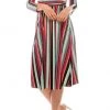 London Times - T4898M Stripes V Neck A-Line Dress 1 London Times - T4898M Stripes V Neck A-Line Dress
