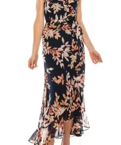 London Times - T5228M V Neck Floral Printed Maxi Dress 11 London Times - T5228M V Neck Floral Printed Maxi Dress