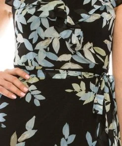 London Times - T5228M V Neck Floral Printed Maxi Dress 10 London Times - T5228M V Neck Floral Printed Maxi Dress