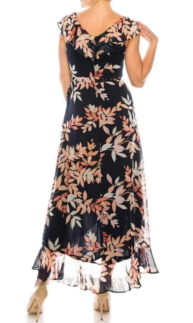 London Times - T5228M V Neck Floral Printed Maxi Dress 7 London Times - T5228M V Neck Floral Printed Maxi Dress