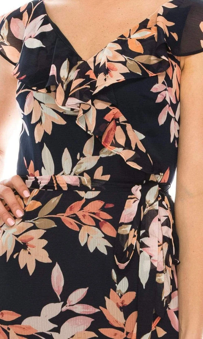 London Times - T5228M V Neck Floral Printed Maxi Dress 8 London Times - T5228M V Neck Floral Printed Maxi Dress