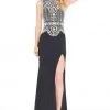 Mac Duggal - 12026R Pearl Ornate High Halter Sheath Gown Formal Gowns