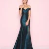 Mac Duggal - 12036L Folded Off Shoulder Taffeta Trumpet Gown 2 Mac Duggal - 12036L Folded Off Shoulder Taffeta Trumpet Gown
