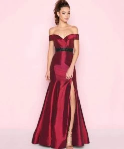 Mac Duggal - 12036L Folded Off Shoulder Taffeta Trumpet Gown 7 Mac Duggal - 12036L Folded Off Shoulder Taffeta Trumpet Gown