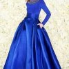 Mac Duggal - 12093R Embellished Long Sleeves Ballgown Formal Gowns
