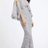 Formal Gowns Mac Duggal - 20072D Illusion Lace Overlay Cape Gown