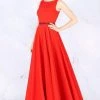 Formal Gowns Mac Duggal - 25608L Sleeveless Bateau Crepe A-Line Gown
