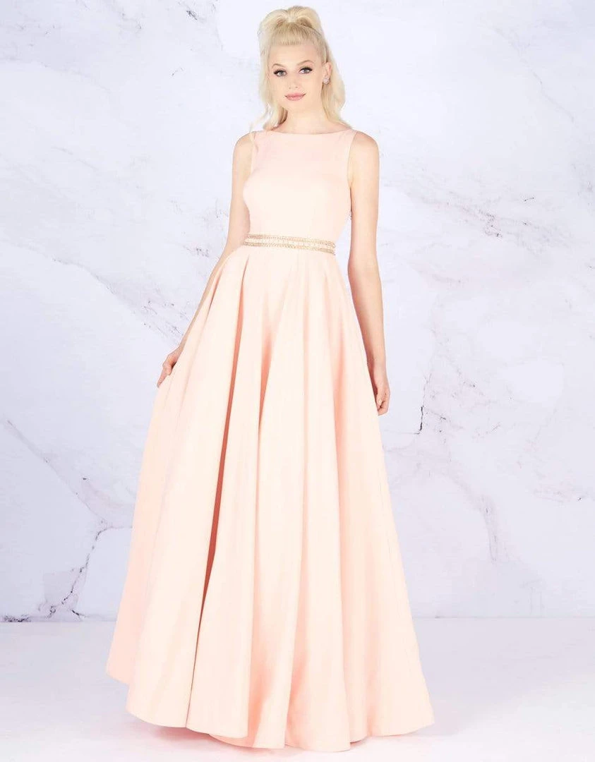 Formal Gowns Mac Duggal - 25608L Sleeveless Bateau Crepe A-Line Gown 6 Formal Gowns Mac Duggal - 25608L Sleeveless Bateau Crepe A-Line Gown