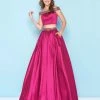 Formal Gowns Mac Duggal - 40745H Two-Piece Sequined Off-Shoulder Ballgown 1 Formal Gowns Mac Duggal - 40745H Two-Piece Sequined Off-Shoulder Ballgown