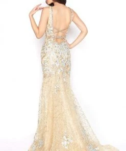 Mac Duggal - 50416D Sheer Floral Embroidered Sleeveless Gown 7 Mac Duggal - 50416D Sheer Floral Embroidered Sleeveless Gown