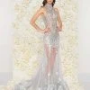Formal Gowns Mac Duggal - 50426D Bejeweled High Neck Sheer Evening Gown 2 Formal Gowns Mac Duggal - 50426D Bejeweled High Neck Sheer Evening Gown