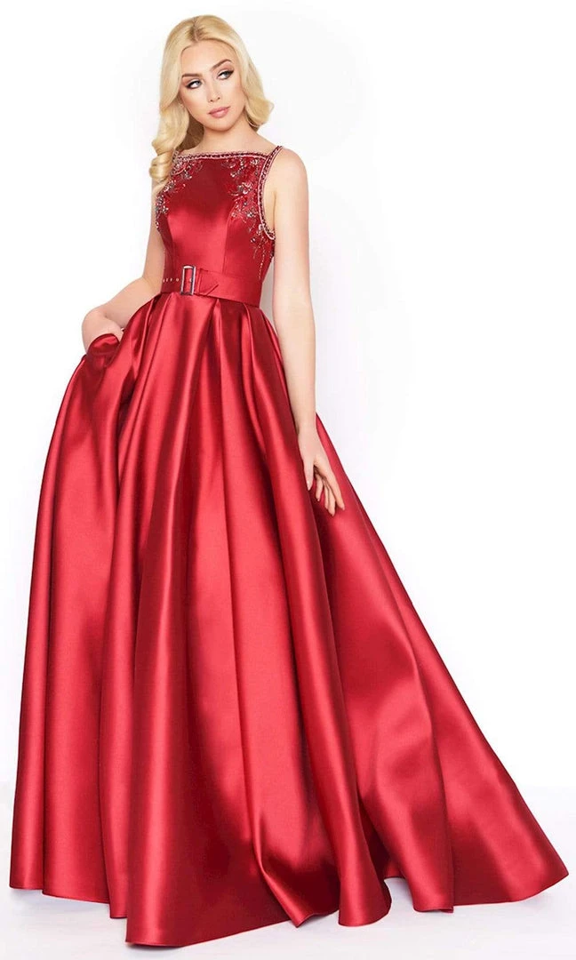 Formal Gowns Mac Duggal - 50509D Beaded Bateau Ballgown With Train 3 Formal Gowns Mac Duggal - 50509D Beaded Bateau Ballgown With Train