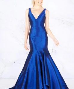 Mac Duggal - 62903L Plunging Neck Tiered Ruffle Trumpet Gown 7 Mac Duggal - 62903L Plunging Neck Tiered Ruffle Trumpet Gown