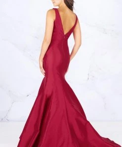 Mac Duggal - 62903L Plunging Neck Tiered Ruffle Trumpet Gown 6 Mac Duggal - 62903L Plunging Neck Tiered Ruffle Trumpet Gown