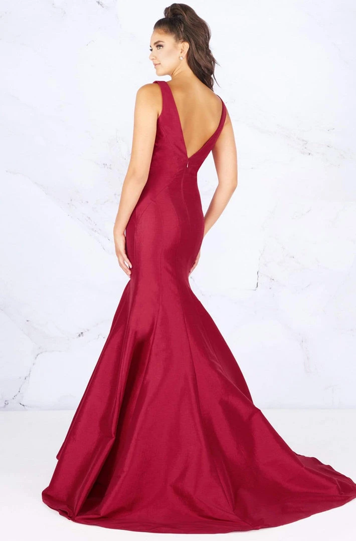 Mac Duggal - 62903L Plunging Neck Tiered Ruffle Trumpet Gown 4 Mac Duggal - 62903L Plunging Neck Tiered Ruffle Trumpet Gown