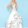 Mac Duggal - 66317H Strapless Floral Ruffled Mermaid Gown Formal Gowns 2 Mac Duggal - 66317H Strapless Floral Ruffled Mermaid Gown Formal Gowns