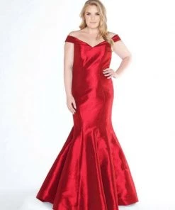 Mac Duggal - 66387F Off-Shoulder Taffeta Mermaid Dress