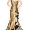 Formal Gowns Mac Duggal - 67662D Metallic Strapless Ruffled Trumpet Dress 1 Formal Gowns Mac Duggal - 67662D Metallic Strapless Ruffled Trumpet Dress