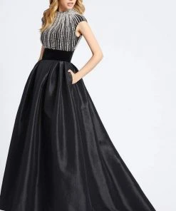 Mac Duggal - 77269R Open Back Embellished Ballgown