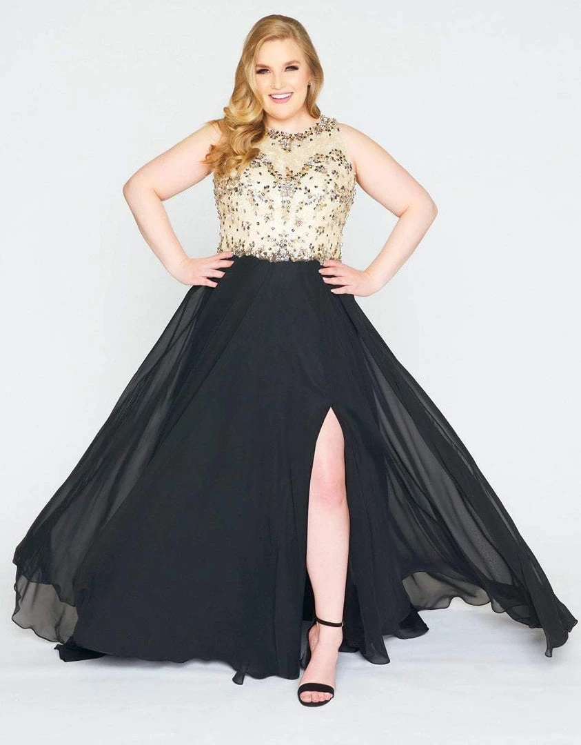 Mac Duggal - 77372F Embellished Lace Jewel Neck A-line Dress Formal Gowns 5 Mac Duggal - 77372F Embellished Lace Jewel Neck A-line Dress Formal Gowns