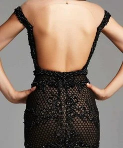 Mac Duggal - 78998 Netted Lace Off Shoulder Sheath Dress Formal Gowns 9 Mac Duggal - 78998 Netted Lace Off Shoulder Sheath Dress Formal Gowns