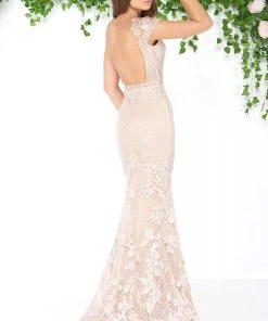 Mac Duggal - 79182D Bead And Lace Embellished Sheath Dress Formal Gowns 11 Mac Duggal - 79182D Bead And Lace Embellished Sheath Dress Formal Gowns