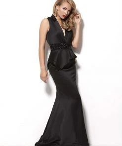 Mac Duggal - 80367 Tuxedo Style Peplum Evening Dress Formal Gowns