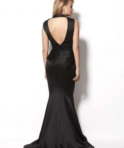 Mac Duggal - 80367 Tuxedo Style Peplum Evening Dress Formal Gowns