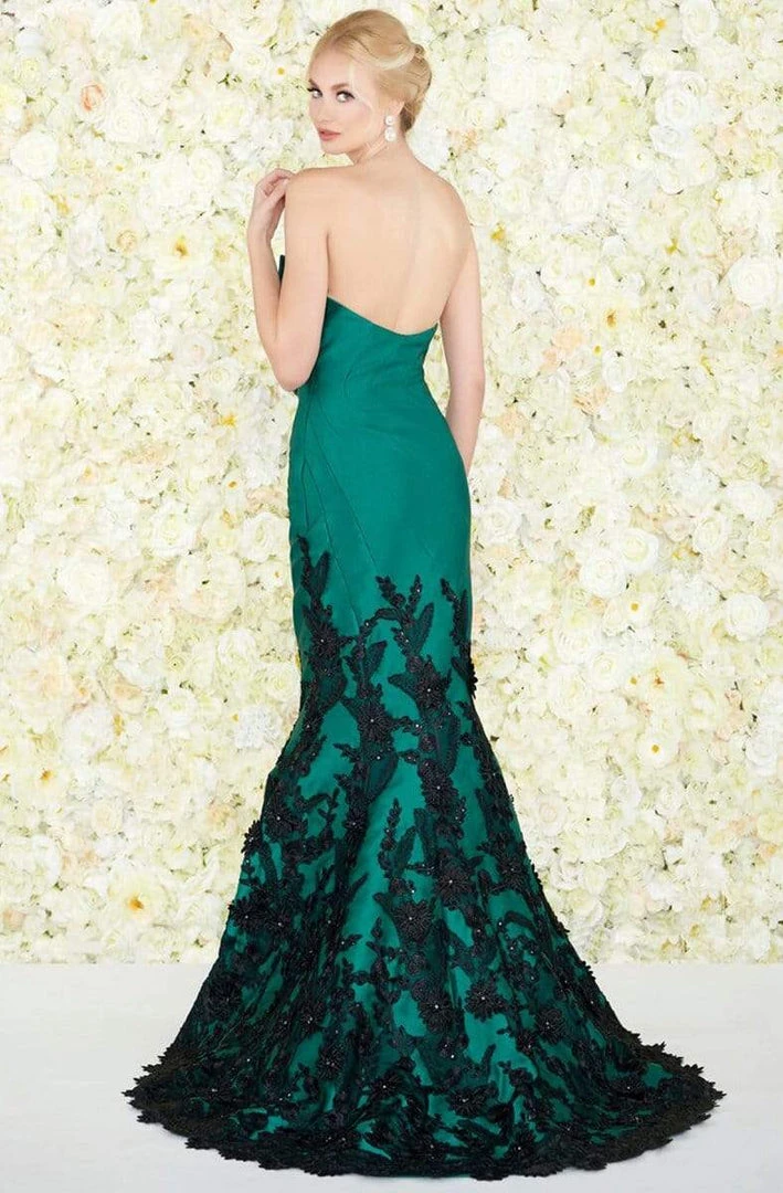 Formal Gowns Mac Duggal - 80761D Floral Lace Pleated Mermaid Dress 4 Formal Gowns Mac Duggal - 80761D Floral Lace Pleated Mermaid Dress